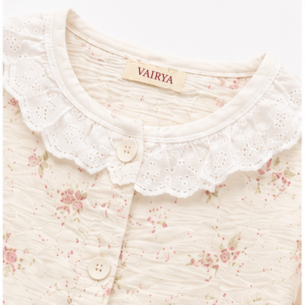 Vintage Rose Lace Pajama Set
