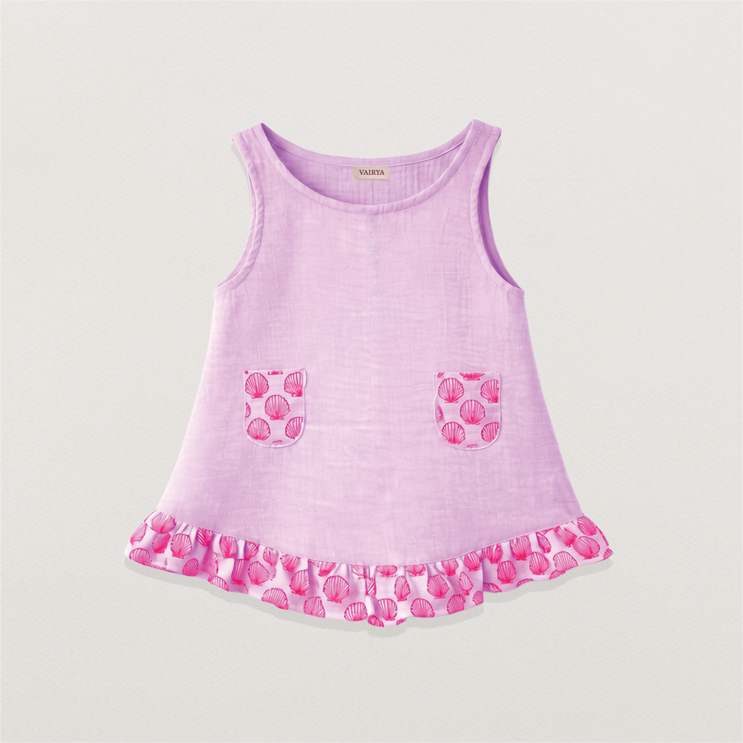 Lilac Seashell Pocket Dress
