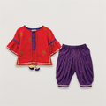 Red Kurta Top & Salvar Set