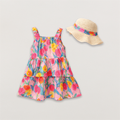 Floral Summer Dress with Hat