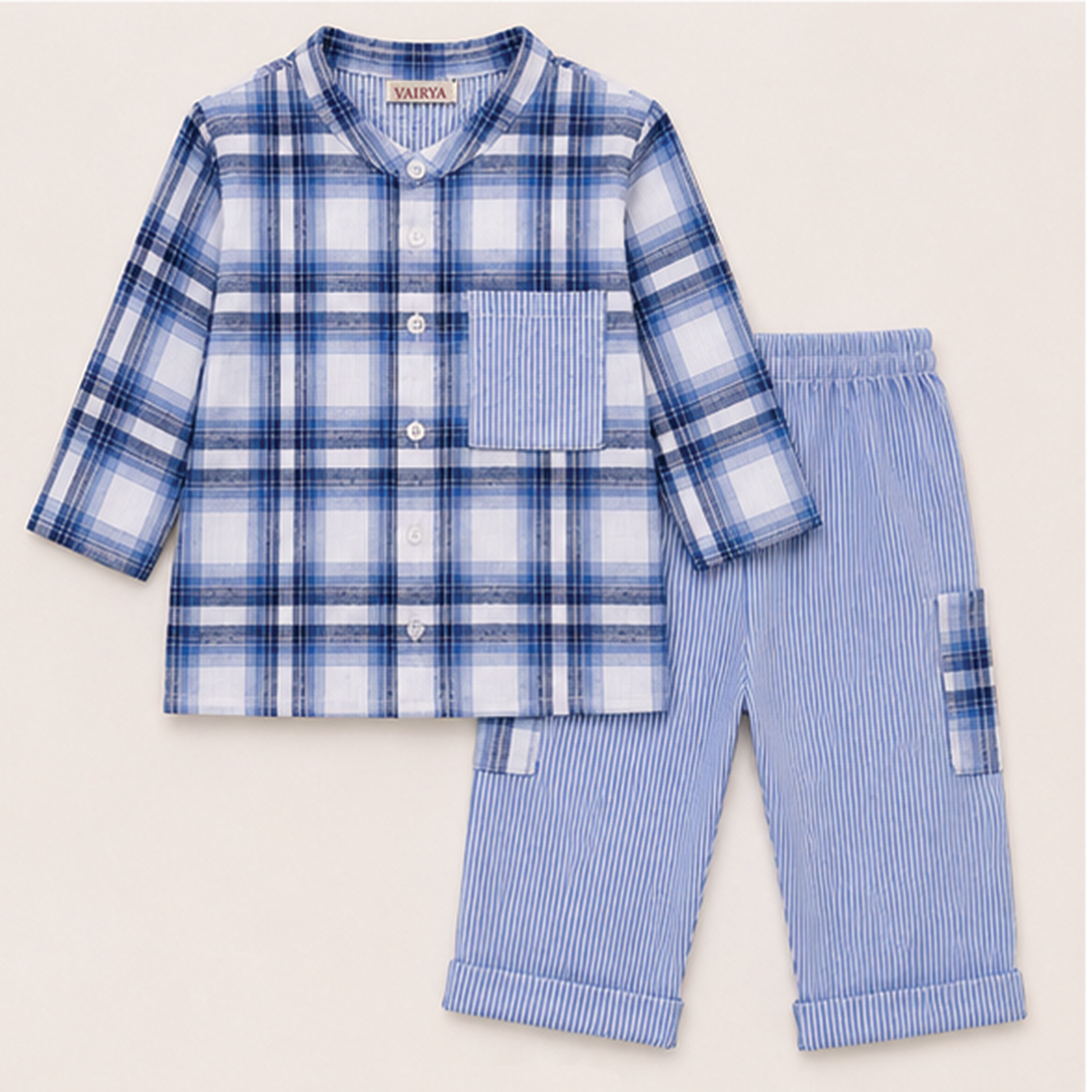 Blue Checks Co-ord Set