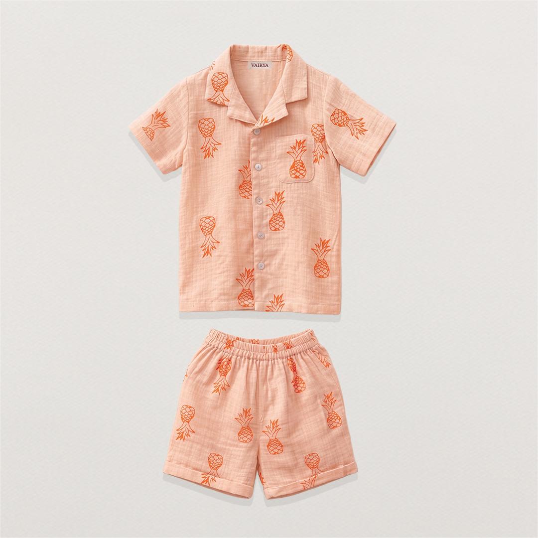 Peach Pineapple Co-ord Set