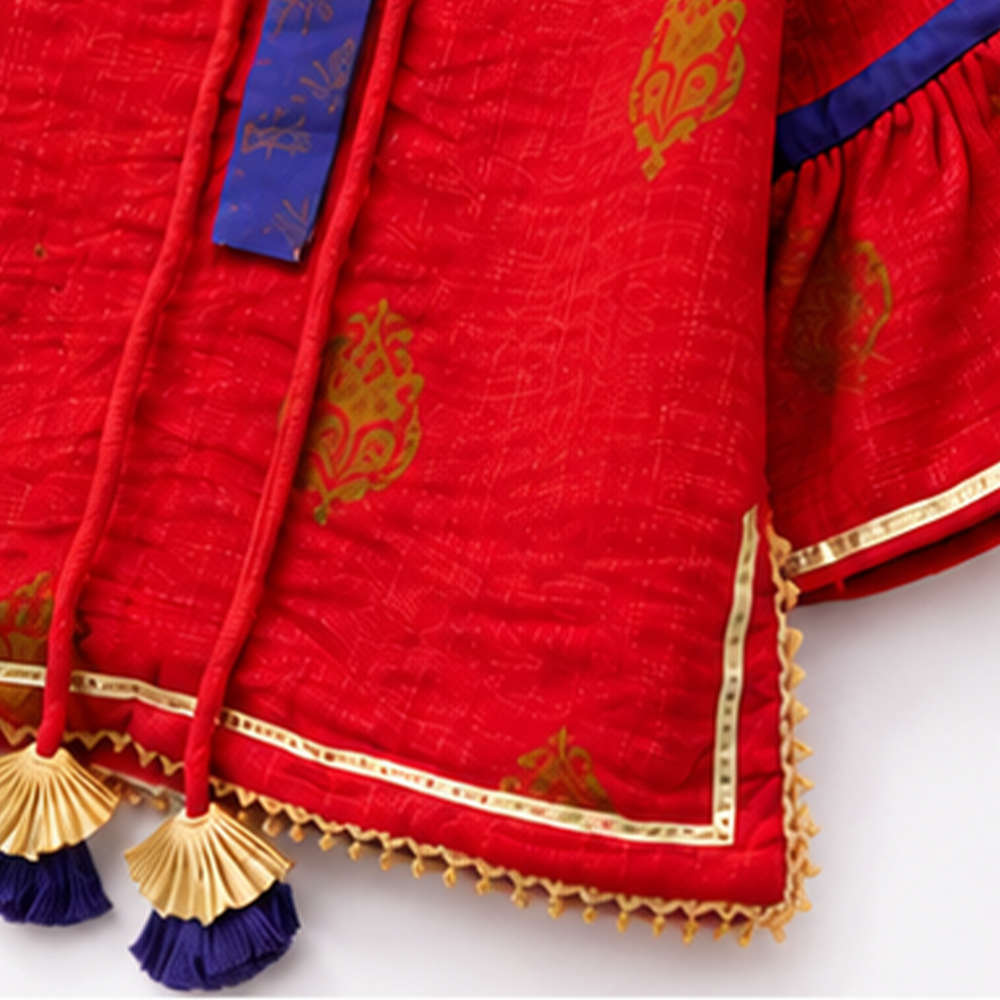 Red Kurta Top & Salvar Set