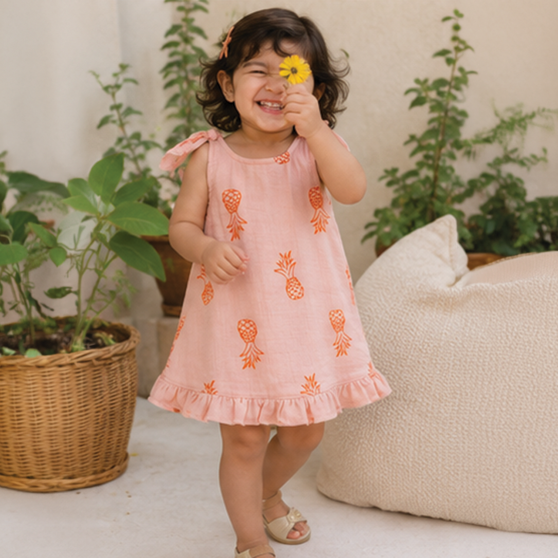 Peach Pineapple Dress