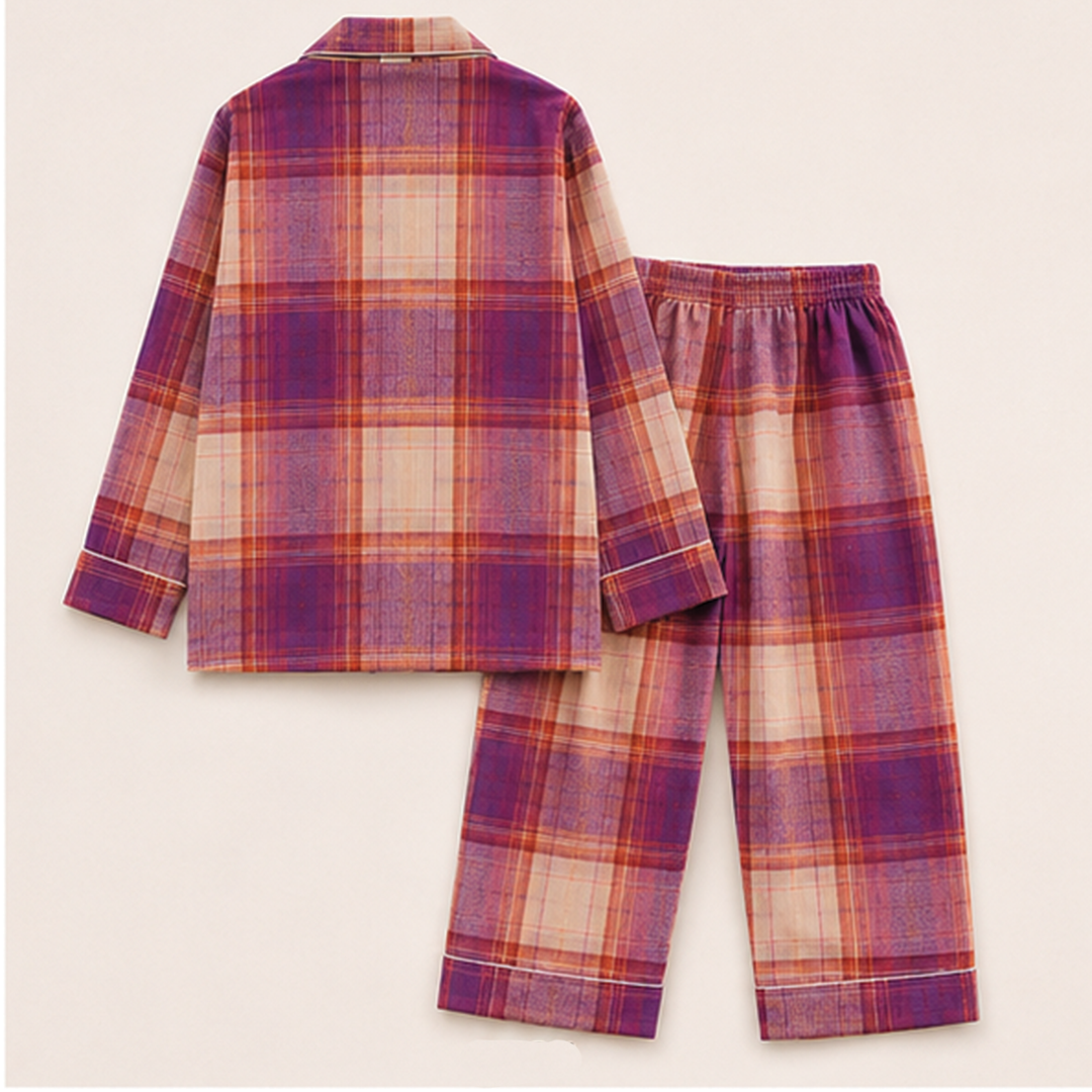 Sunset Plaid Night Suit