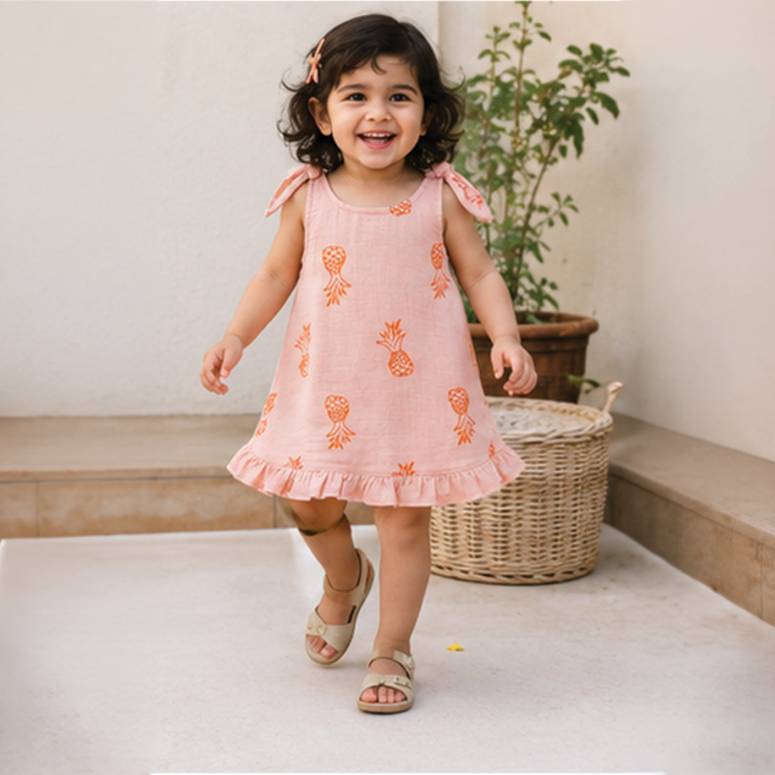 Peach Pineapple Dress