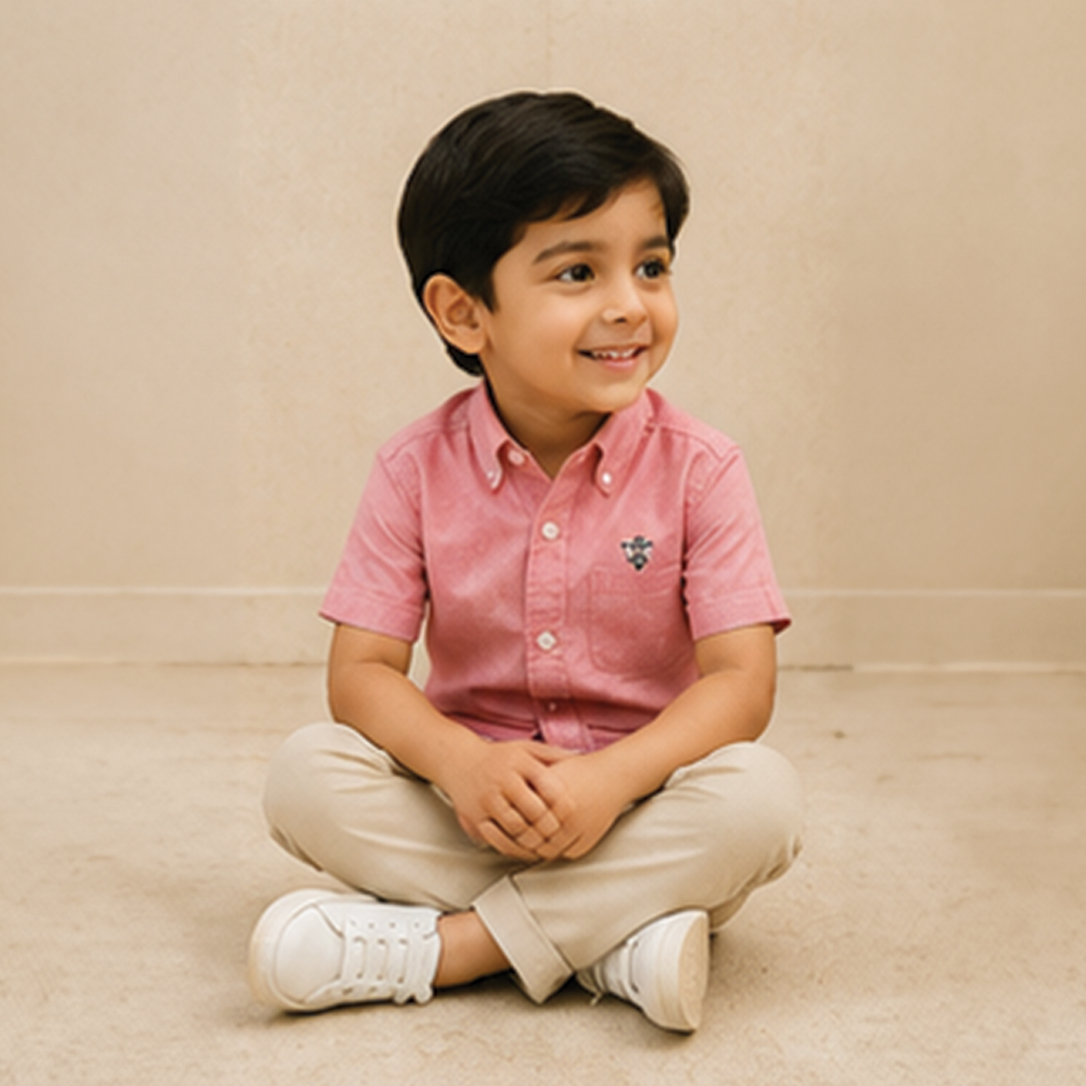 Coral Oxford Shirt