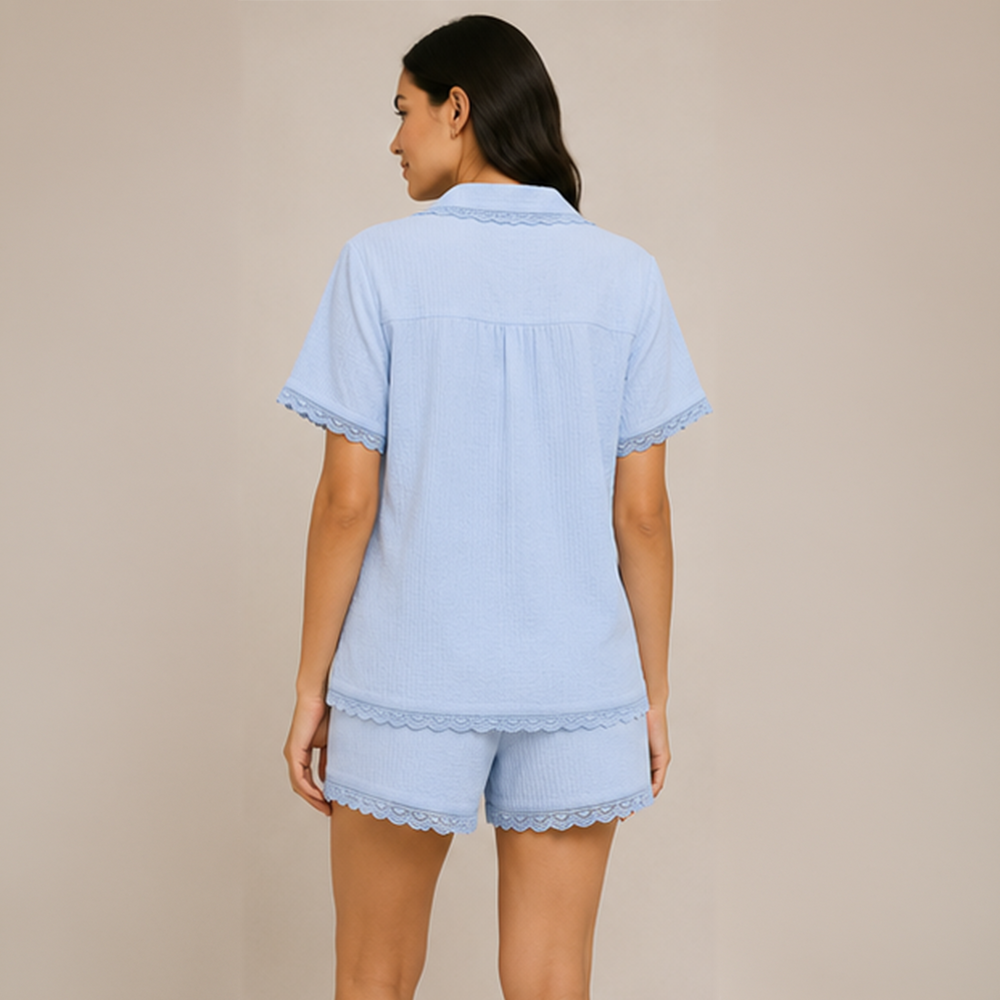 Powder Blue Lace Co-ord Set