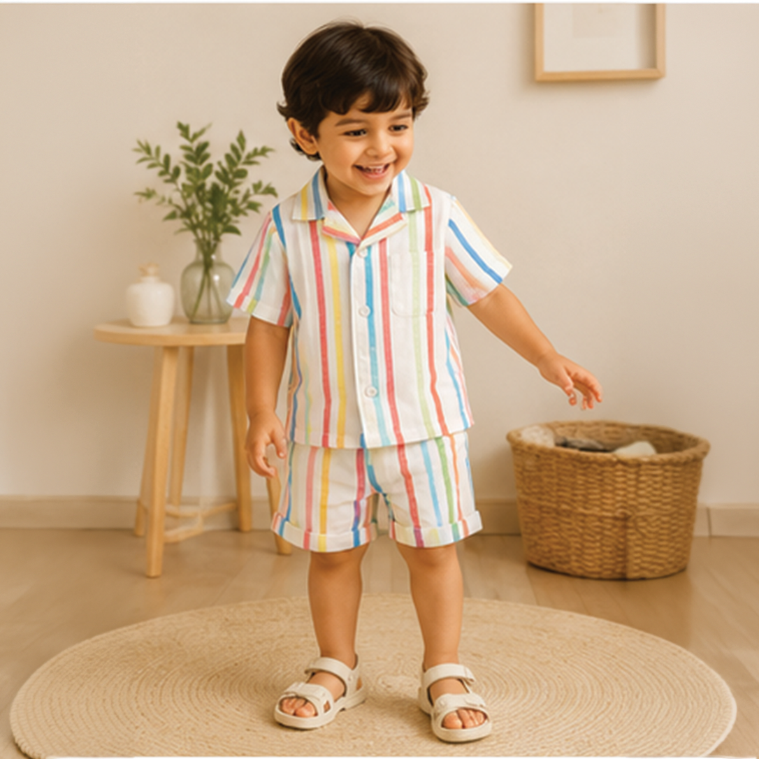 Rainbow Stripes Co-ord Set