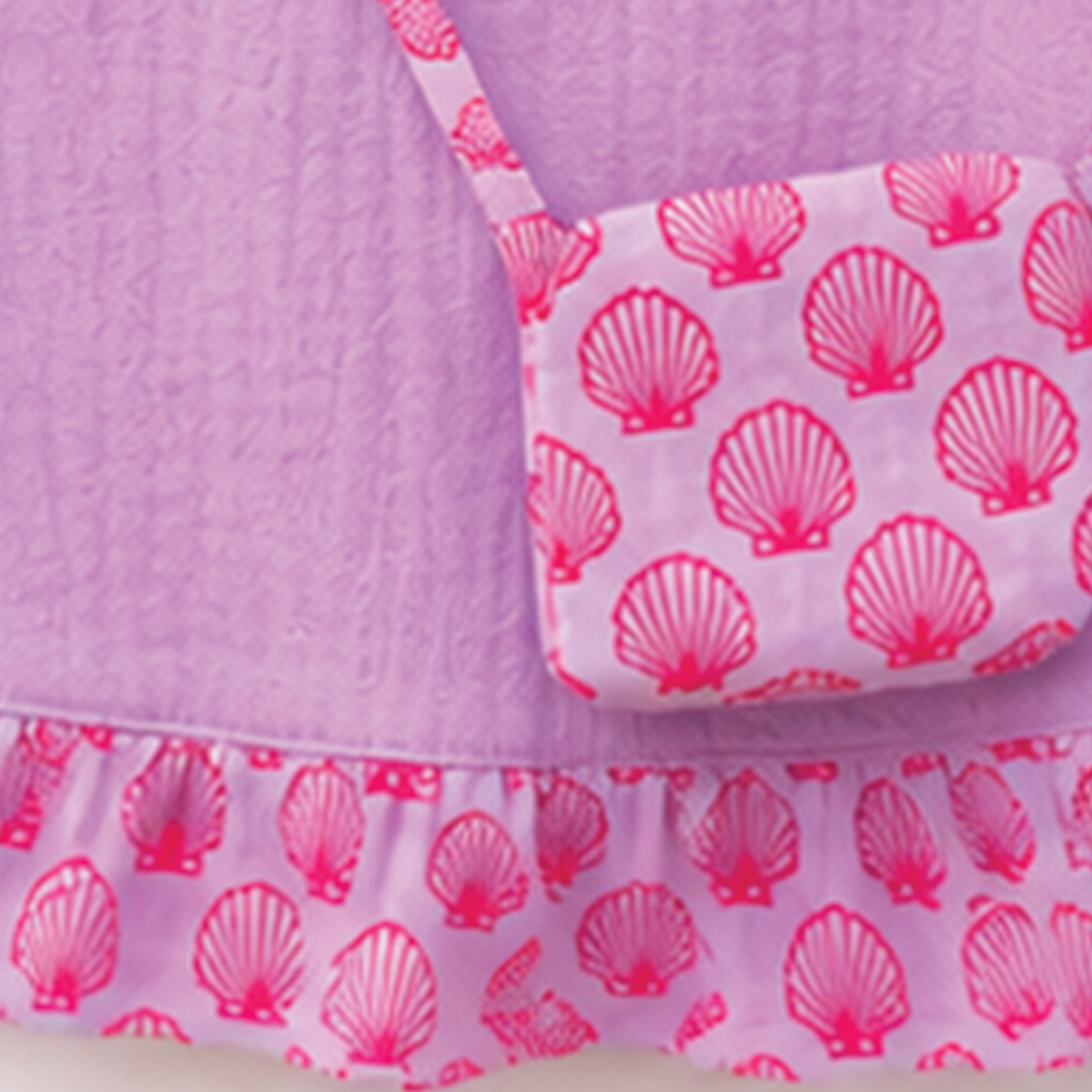 Lilac Seashell Dress with Sling Bag