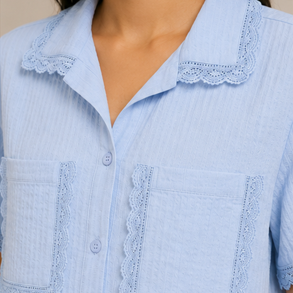 Powder Blue Lace Co-ord Set