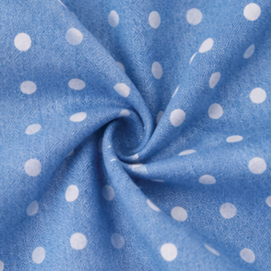 Polka Dot Denim Dress