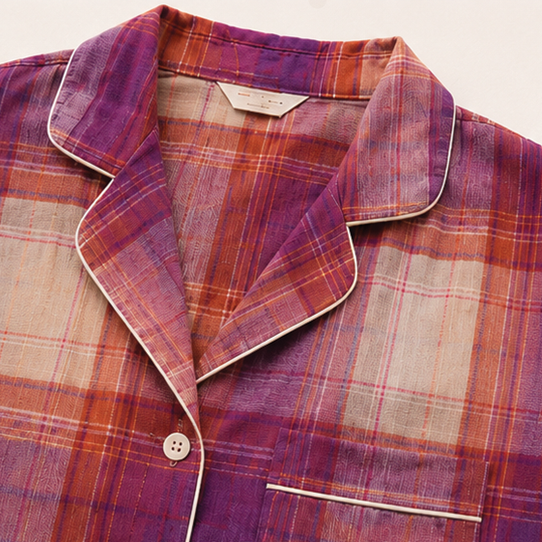 Sunset Plaid Night Suit