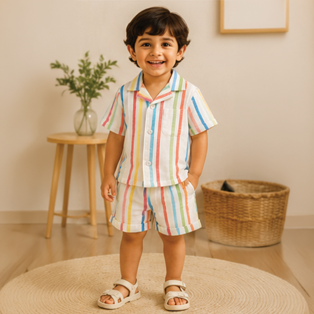 Rainbow Stripes Co-ord Set