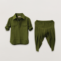 Olive Green Pathani Set