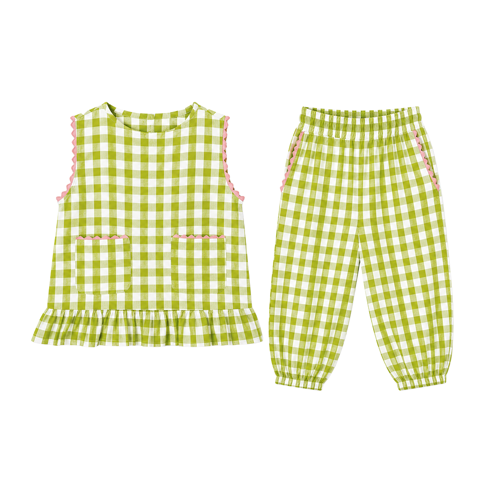 Green Gingham Set