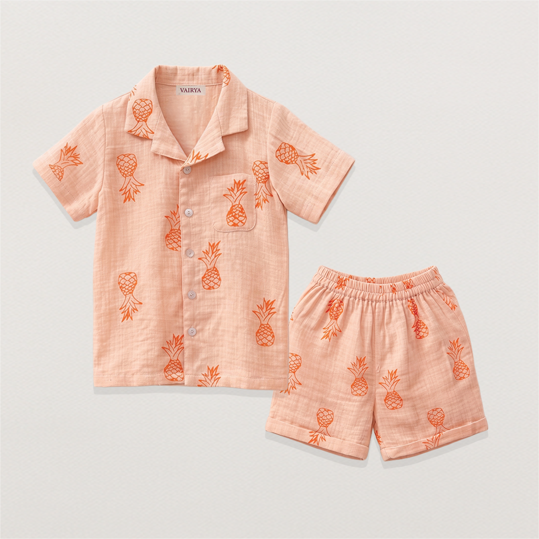 Peach Pineapple Co-ord Set
