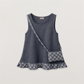 Grey Seashell Dress with Sling Bag