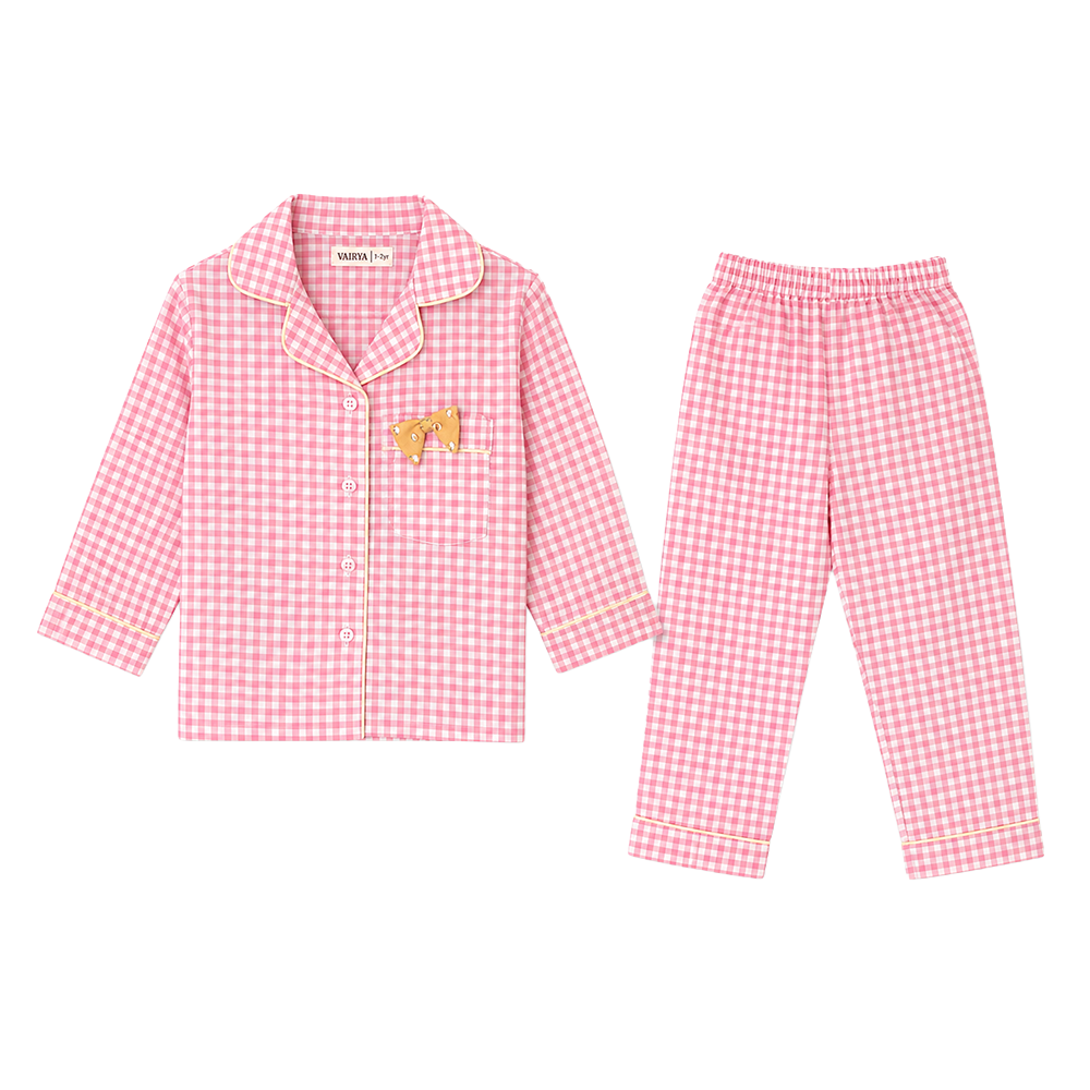 Pink Gingham Pajama Set